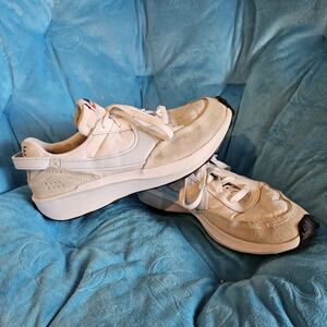 Nike Waffle Debut Women's Size 9.5 DH9523-105 White, Ice Blue Running Sneakers‎